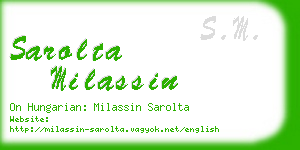 sarolta milassin business card